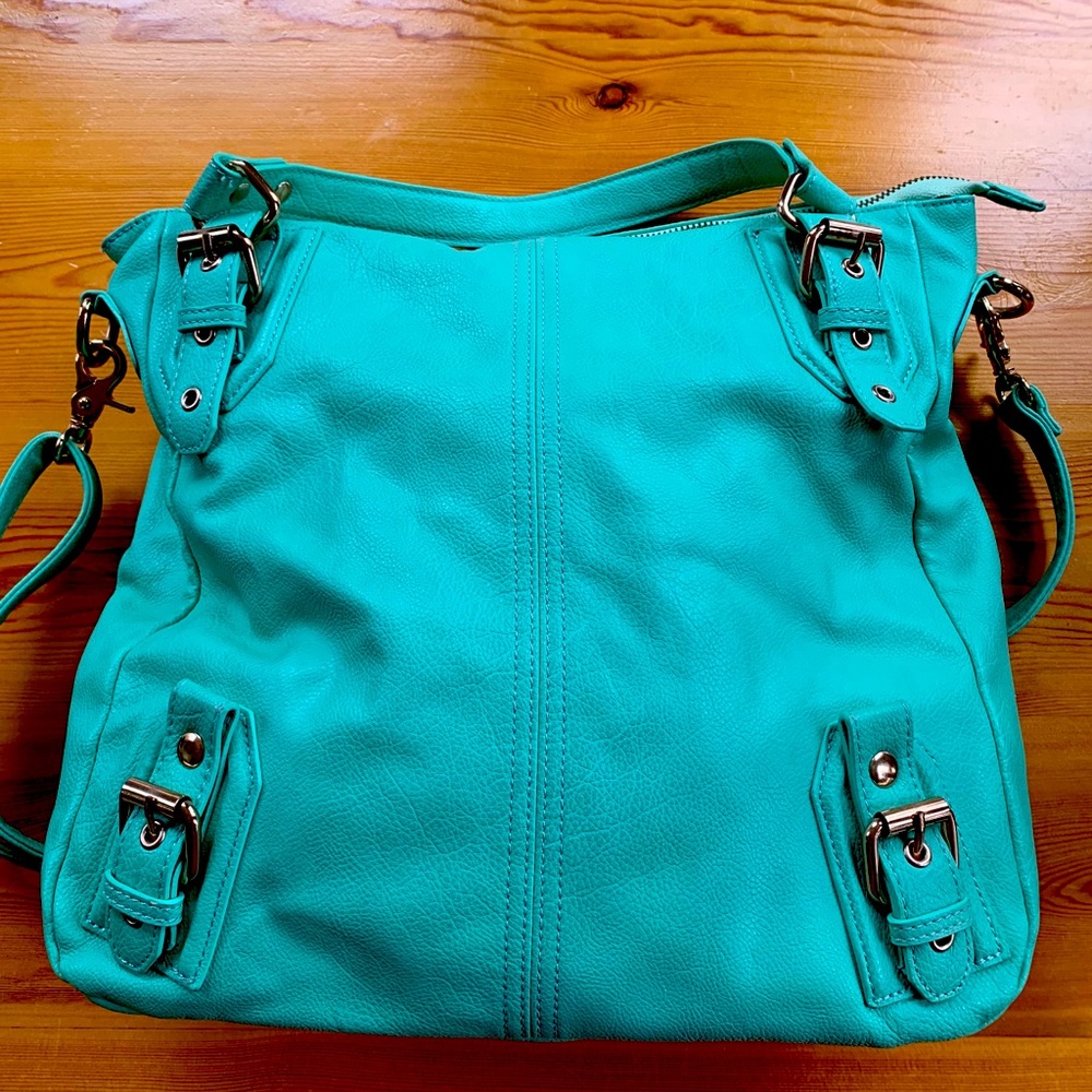 Deena and Ozzy Turquoise Hobo bag